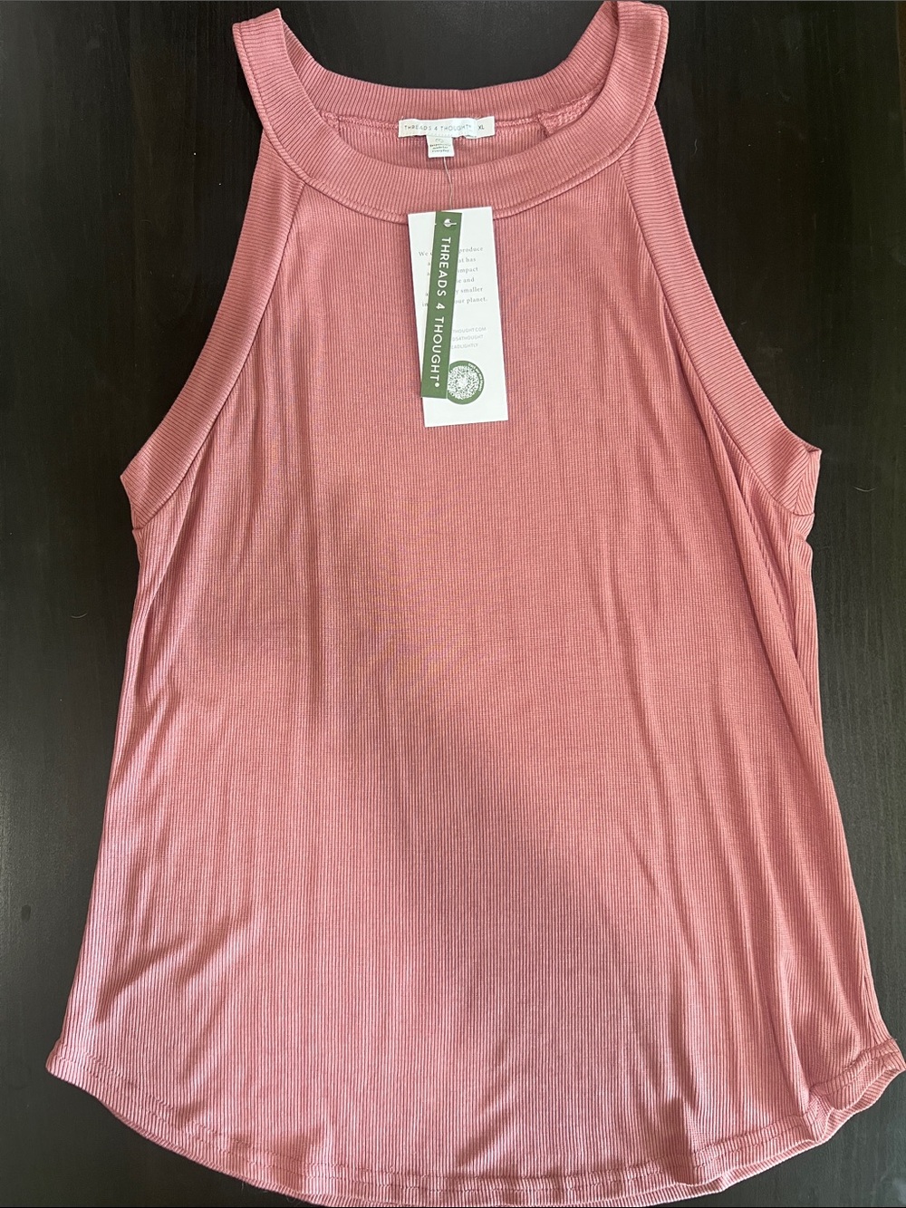 Threads 4 Thought Ribbed Racerback Tank Top - Rose Pink